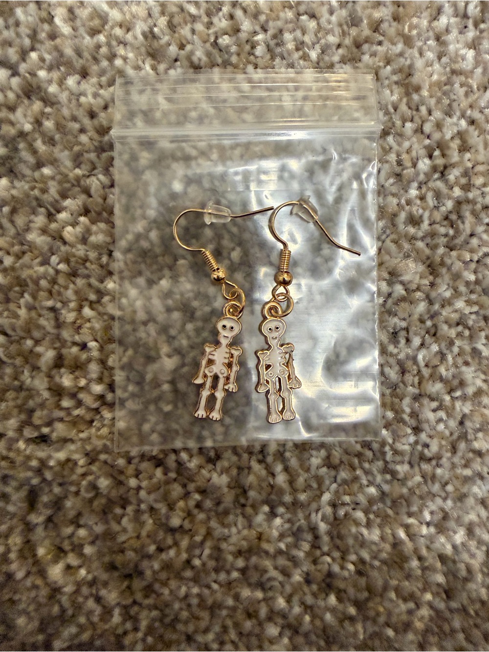 Gold Skeleton Dangle Earrings - Women Jewelry
